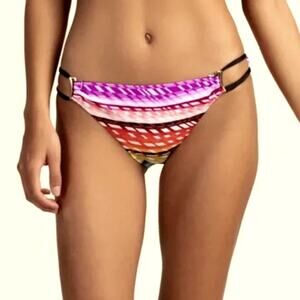 Trina Turk Prismatic Multi Side String Hipster Bikini Bottoms | Size 14